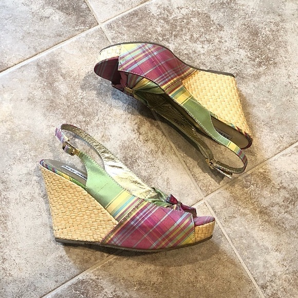 Steve Madden Cerona plaid wedges esp… - Picture 2 of 8